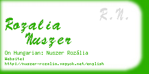 rozalia nuszer business card